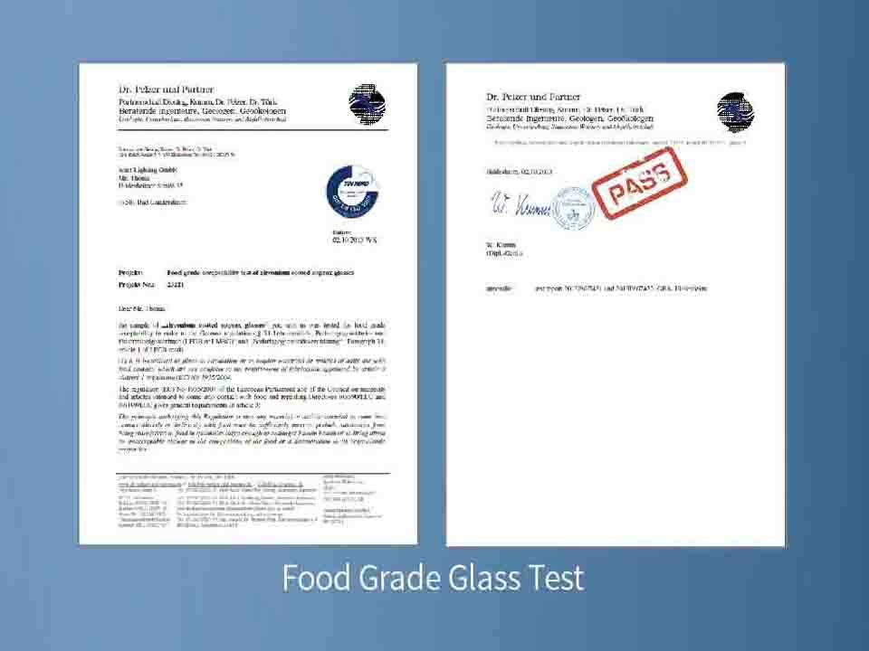 Food Grade Glass Test